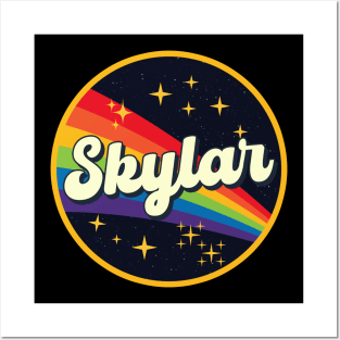 Skylar // Rainbow In Space Vintage Style Posters and Art